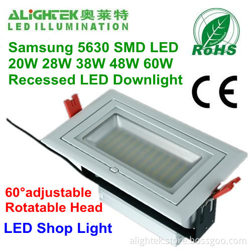 Samsung 5630 Smd Led Recessed Downlight 20w 60w 
